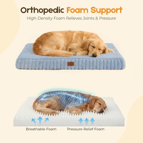 Orthopedic Dog Bed for Large Dog, Waterproof Washable Pet Bed for Crate - Image 4