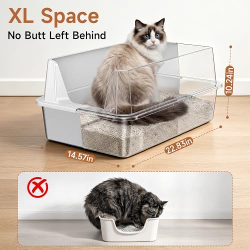 XL Stainless Steel Cat Litter Box - Image 2