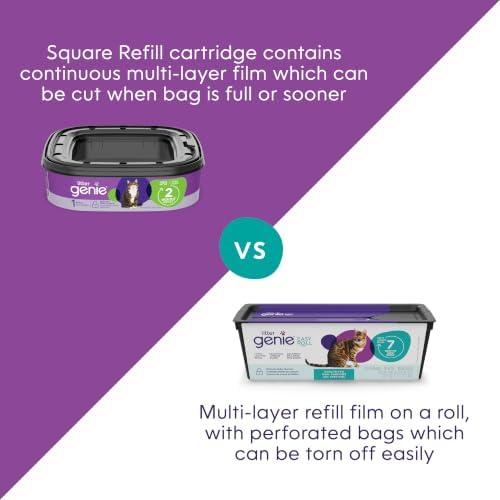 Litter Genie Easy Roll Cat Litter Disposal Pail | Odor Control, Refill Bags & - Image 7