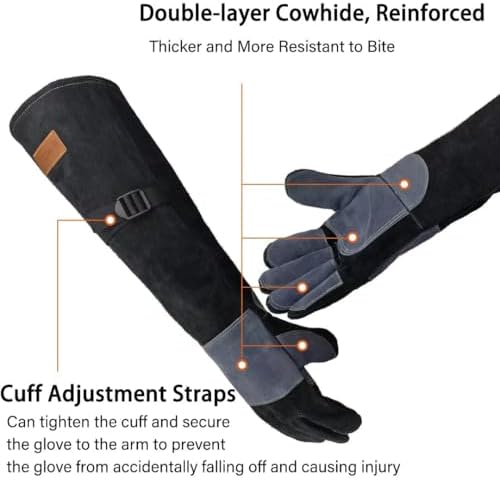 WZQH 23.6 In Gloves for Animal Handling, Bite Proof for Cat Dog.L - Image 3
