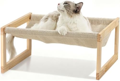 FUKUMARU Large Cat Hammock, Raised Dog Bed by FUKUMARU