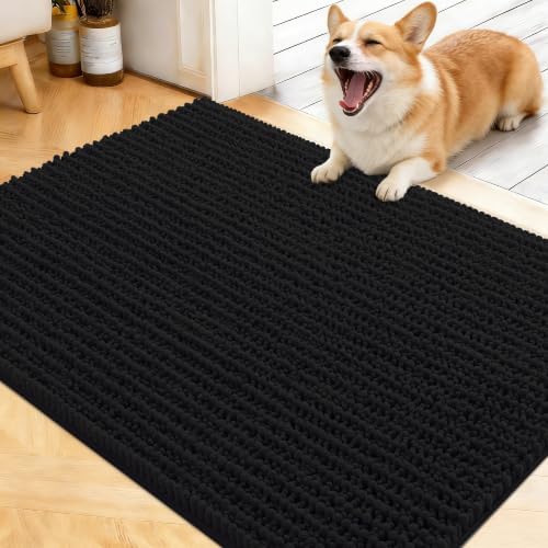 OLANLY Dog Door Mat for Muddy Paws 40x32, Ultra-Absorbent Chenille Mud Mat by OLANLY