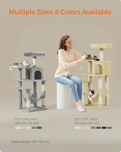 Feandrea Cat Tree, 54.2-Inch Cat Tower - Image 7