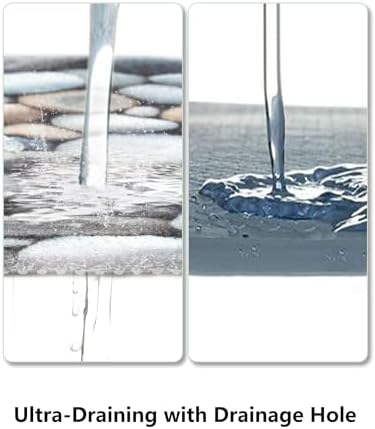 Square Shower Mat, Yonala 32 x 32 Inch Stylish Non Slip Shower Mats - Image 5