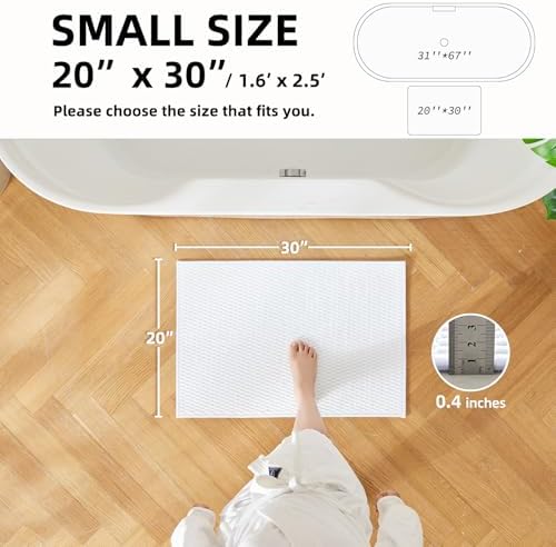 TYUU Bathroom Rugs Non Slip Washable, Super Absorbent Thin Bath Mat Small Quick - Image 2
