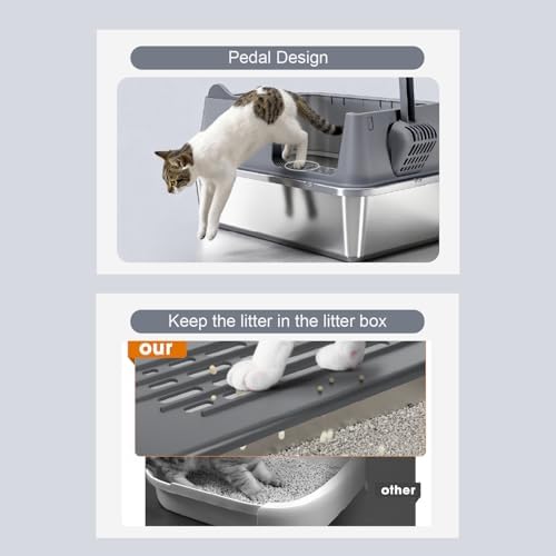 XL Stainless Steel Cat Litter Box - Image 4