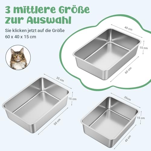 WENBOKMIN Stainless Steel Cat Litter Box - Image 6