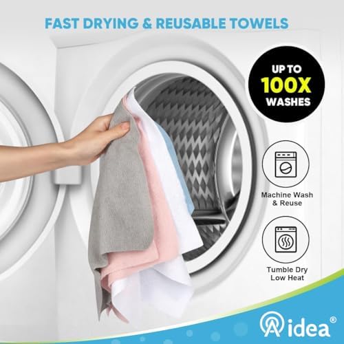 AIDEA Microfiber Cleaning Cloth 165 Sheets 3 Roll, Cleaning Rags 11×9" - Image 6