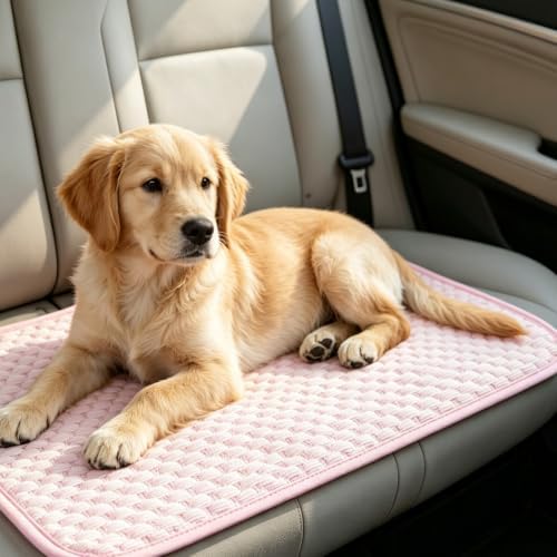 Large Dog Cooling Mat for Dogs, Gel Free Ice Silk Large Self Cooling Pad - Image 6