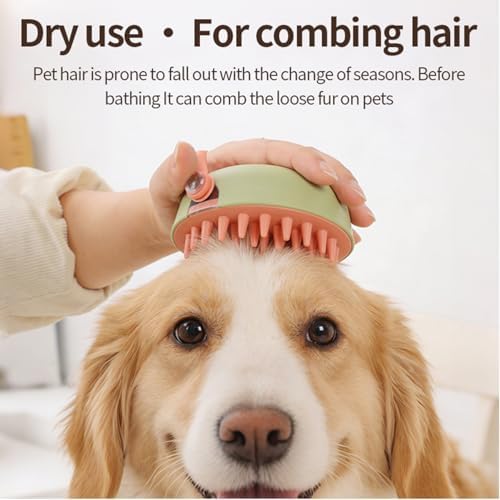 Pink Dog Bath Brush for Bathing&Shedding Dog Shampoo Brush - Image 2