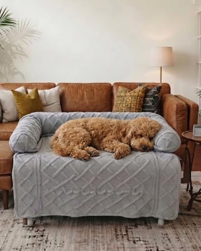 Calming Dog Bed/Mat for Couch, Luxury Dog Couch Bed Sofa Furniture Protector by IUUI