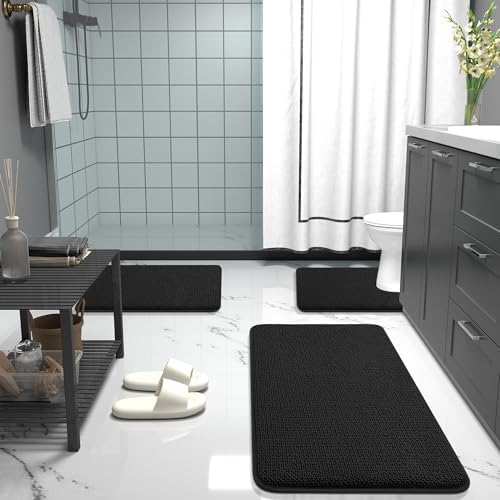 OLANLY Thick Memory Foam Bathroom Rugs 35x24, Absorbent Bath Mat - Image 7