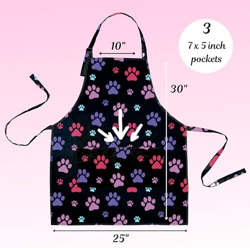 Plum Hill Waterproof Dog Grooming Apron, Groomer Apparel, Pet Washing Smocks - Image 2