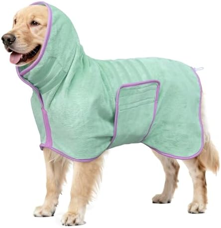 Soft Dog Bathrobe Fast Drying Dog Coat, Super Absorbent Dog Towels by Petproductsdogscats