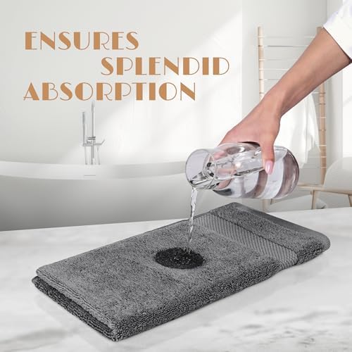 Wealuxe Gray Hand Towels 16x27 Inch - Image 5