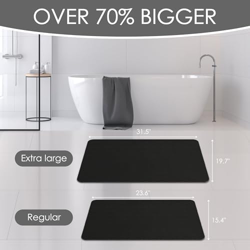 THMINS 2 Pack Extra Large Stone Bath Mat - Image 2