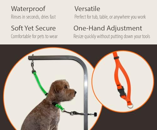 LupinePet Pro Grooming Loop for Dogs, Waterproof, True Blue, 3/4-inch Wide - Image 2