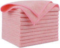 AIDEA Microfiber Cleaning Cloth Pink 10PK, Microfiber Towels 12×12" by AIDEAHOME