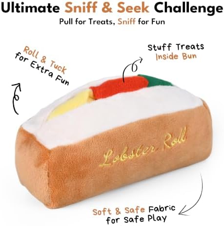CHEWFFON Lobster Roll Snuffle Dog Toy, Interactive Nose Work Puzzle - Image 3