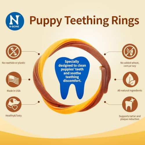N-Bone Puppy Teething Rings, Pumpkin Flavor, Natural Puppy Teething Chews & - Image 3