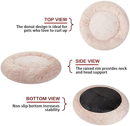 Bedfolks Calming Fluffy Donut Dog Bed - Image 4