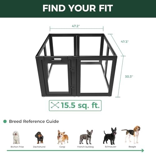 FXW AuraSpace Clear Acrylic Indoor Dog Playpen, 8 Panels - Image 6