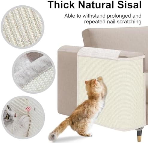 Cat Scratch Sofa Protector, 23.6" L*19.7" W Cat Scratch Furniture Protector Pad - Image 4