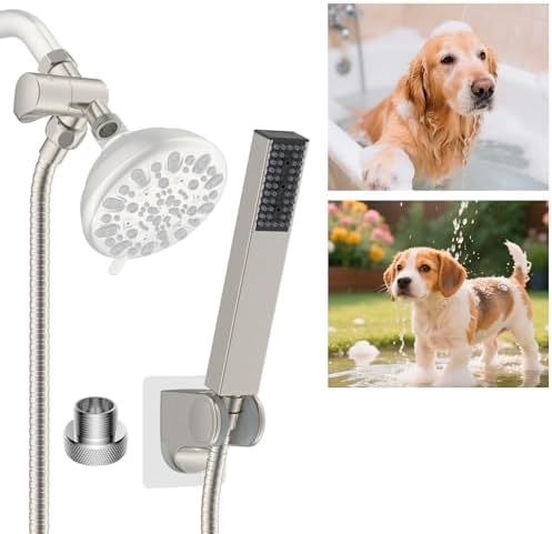 Hibbent cUPC Certified All Metal Dog Sprayer Attachment Set, Brushed Nickel by Hibbent