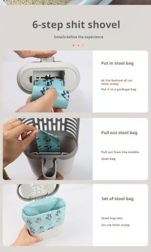 Cat Litter Scoop with Waste Bin, Integrated Sifter Scooper and Bag Holder - Image 7