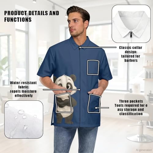 Grooming Smock for Dog Groomer Professional Design Water Hair Proof - Image 6