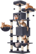 Feandrea Cat Tree, 66.1-Inch Large Cat Tower, Smoky Gray by FeandreabySONGMICSHOME