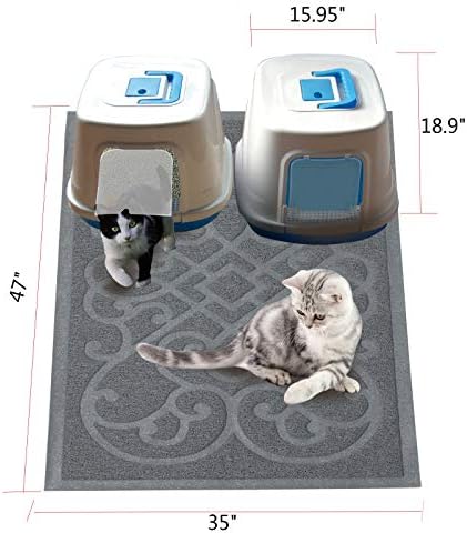 PetLike Cat Litter Box Mat, Thick Kitty Litter Trapping Mat, Waterproof - Image 3