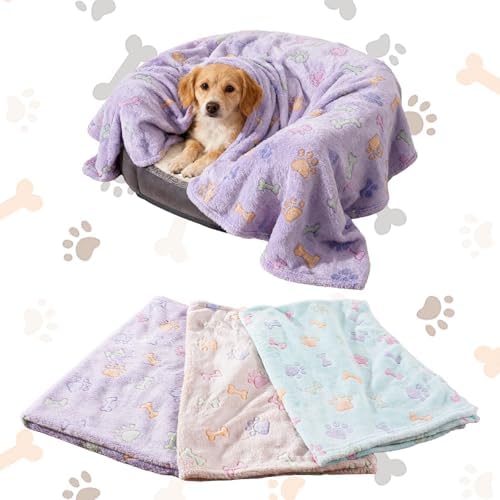 Rezutan Small Dog Blanket, Soft Puppy & Cat Flannel 3 Pack - Image 7