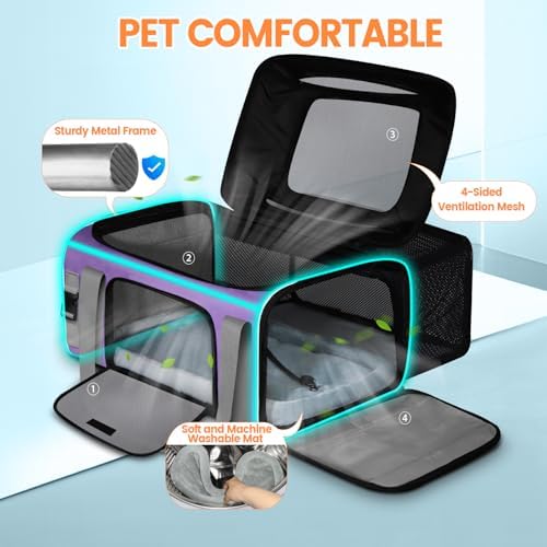 Petskd Top and Side Expandable Pet Carrier Airline Approved - Image 6