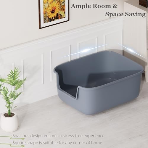 Vealind Large Cat Litter Box High Sides Side Low Entry Litter Box - Image 3