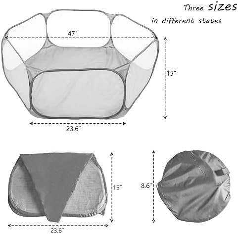 Small Animals Playpen, Portable Pop-up Open Interactive Pet Tent, Indoor - Image 4