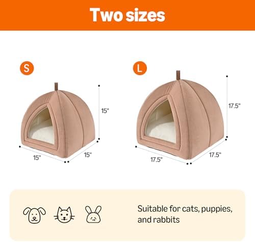 Amazon Basics Cat Bed Cave, 2-in-1 Foldable House - Image 3