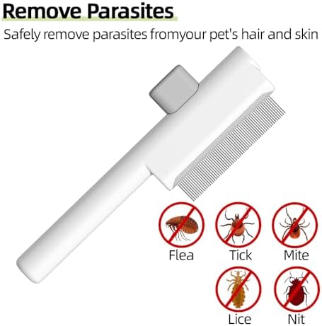Marchul Cat Comb, Self-Cleaning Hair Remover Flea Comb - Image 6