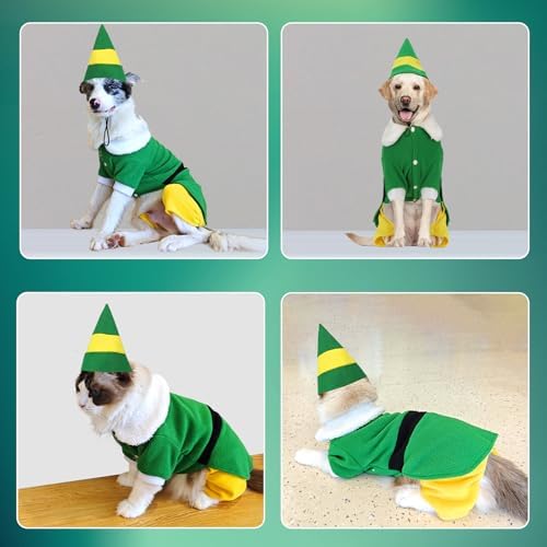 Dog Elf Christmas Costume, Funny Party Halloween Cosplay Outfit(3X-Large) - Image 3