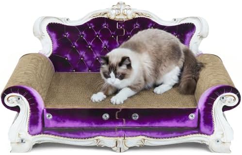 Luxury Cardboard Cat Scratcher Sofa Bed, Couch Shaped Cat Scratching Board by INRLKIT