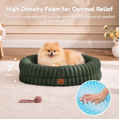 ChiXnuggle Orthopedic Dog Bed, Washable Cover, Faux Fur Bolster Pet Couch - Image 4