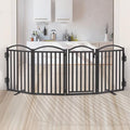 Malier Metal Freestanding Dog Gates, Outdoor Indoor Dog Fences, Extra Wide by Malier