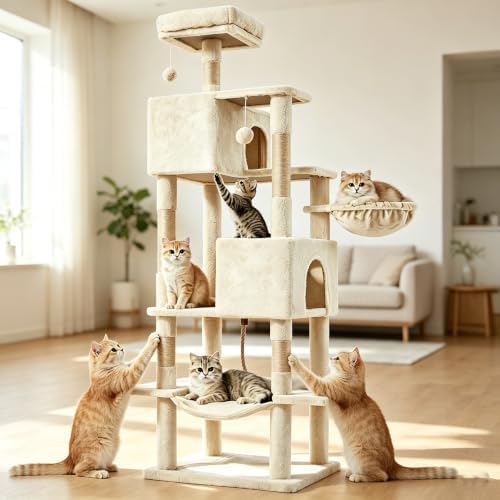 DUMOS 66 Inch Large Cat Tree Tower by DUMOS