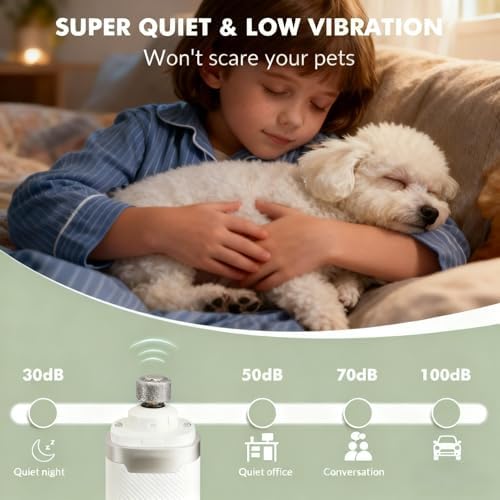 Silent Pet Nail Grinder Pro, Cordless Grooming Pro Nail Grinder - Image 3
