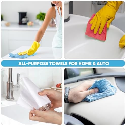 AIDEA Microfiber Cleaning Cloth Roll-165 Sheets 3 Roll, Paper Towels 11×9" - Image 5