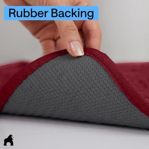 GORILLA GRIP SoakSTOPPER Dog Door Mat, Machine Wash and Dry, 30x20 Burgundy - Image 5