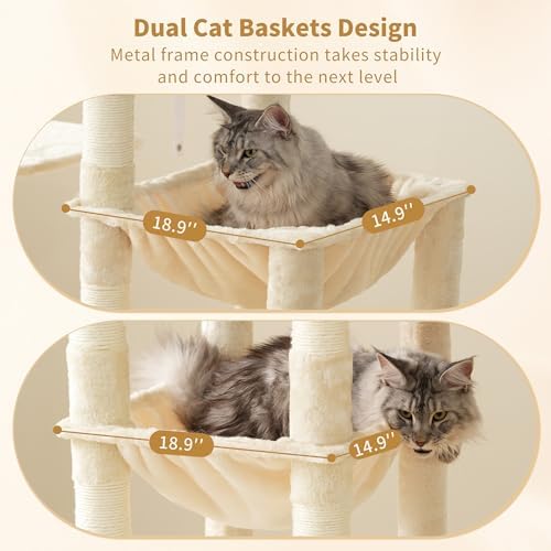 Heybly Cat Tree, 71-Inch Tall Cat Tower - Image 5