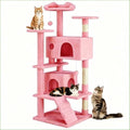 54 Inch Cat Tree Tower with Sisal Scratching Post by Aidoly