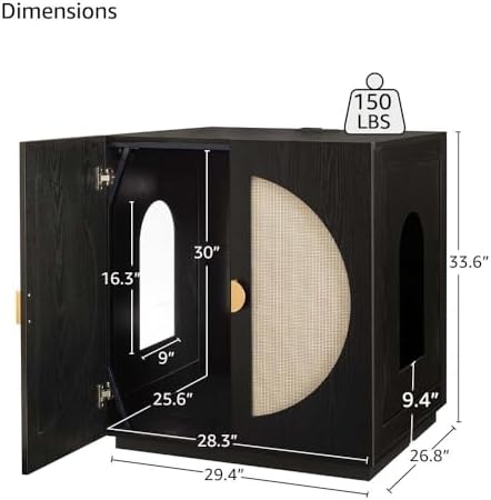 unipaws Cat Litter Box Enclosure - Image 4