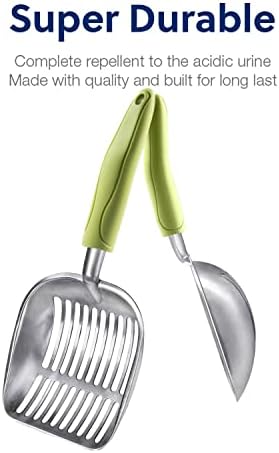 WePet Cat Litter Scoop, Aluminum Alloy Sifter, Kitty Metal Scooper, Deep Shovel - Image 5